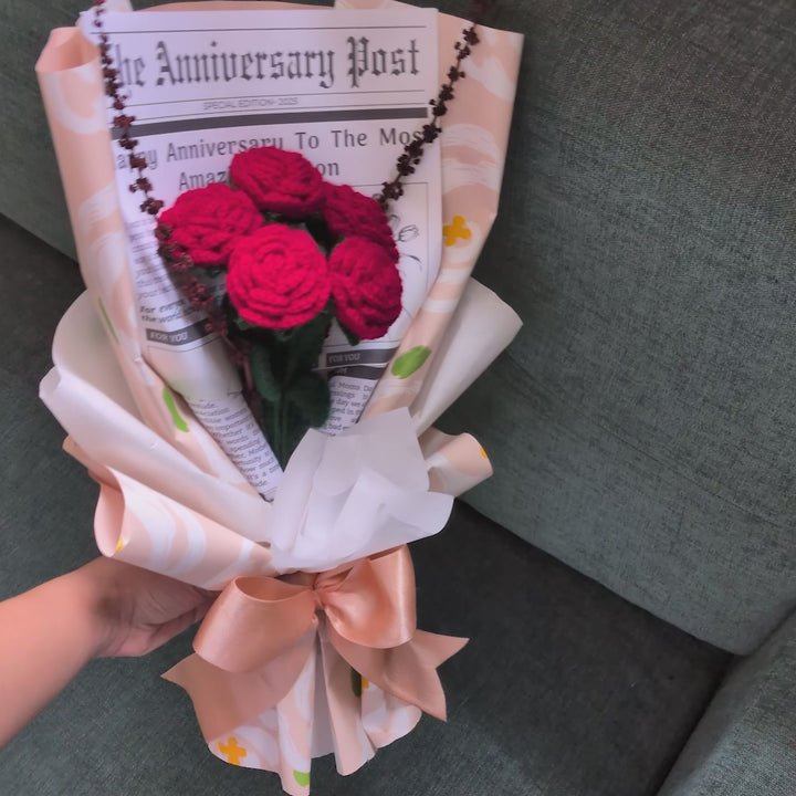 Rose Crochet Bouquet