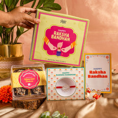Pure Silver Lotus Rakhi Combo