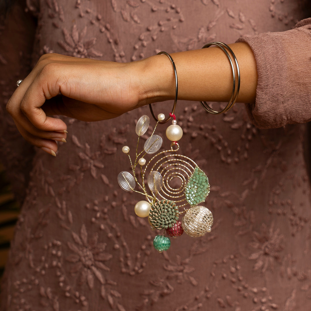 Radiant Tassel Lumba Rakhi Set For Bhaiya - Bhabhi