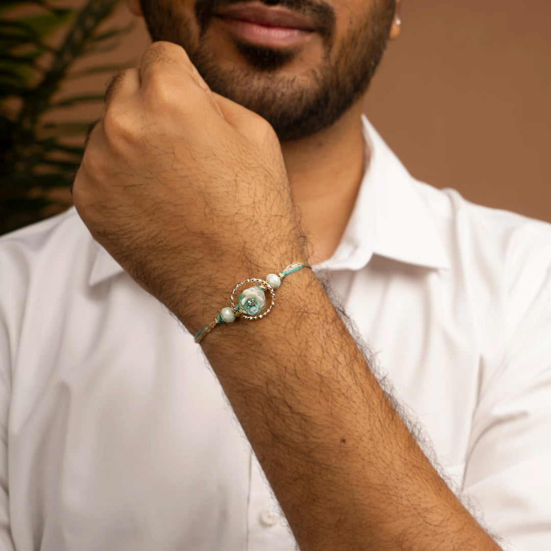 Radiant Tassel Lumba Rakhi Set For Bhaiya - Bhabhi