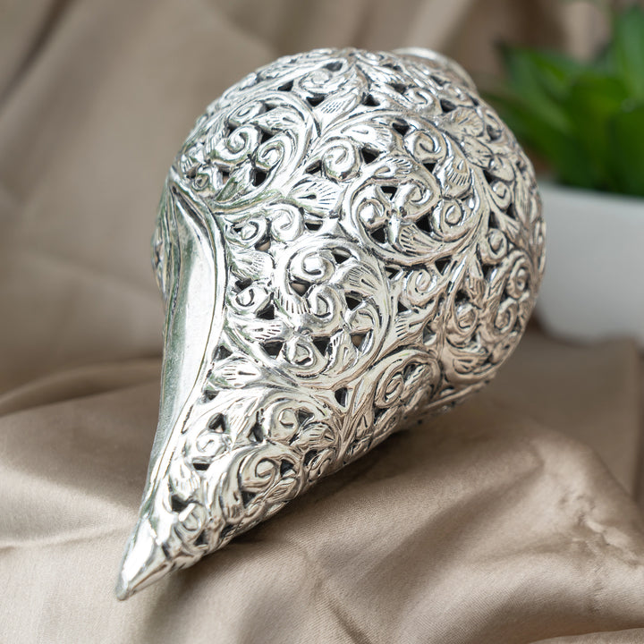 Carved Shankh With Stand