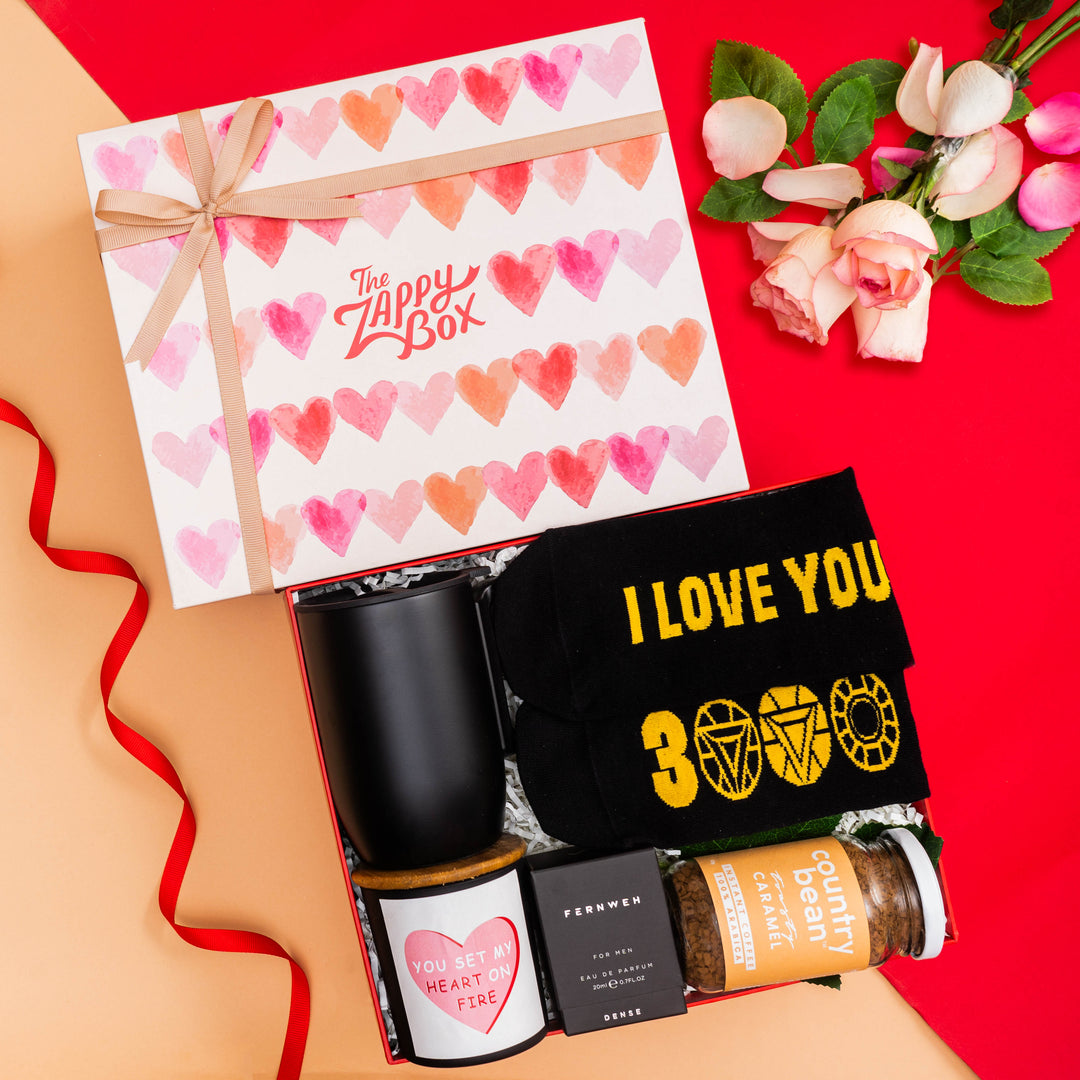 I Love You 3000 For Him Romantic Gift Hamper for Men The Zappy Box