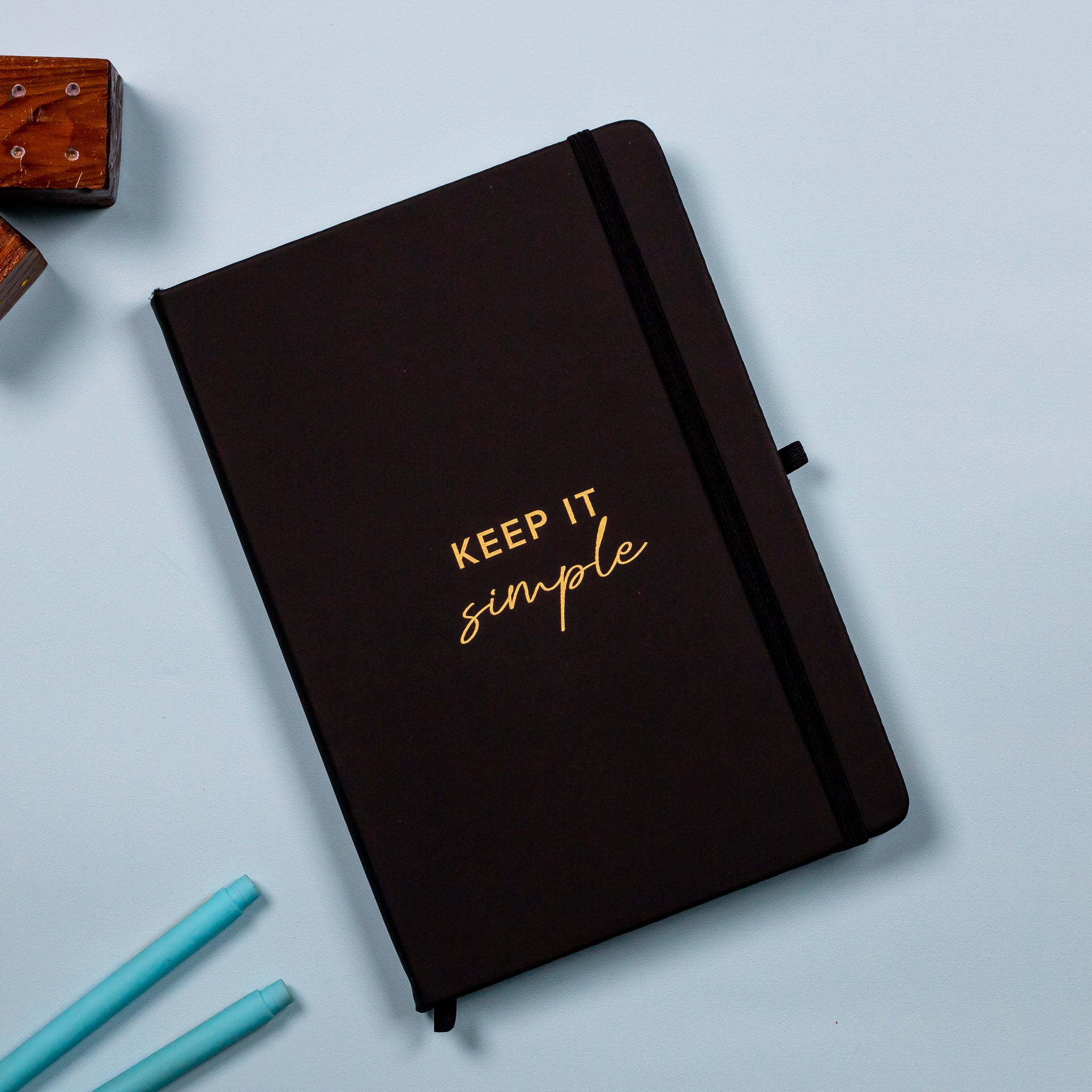 Keep It Simple - Journal Notebook | Black Notebook – The Zappy Box